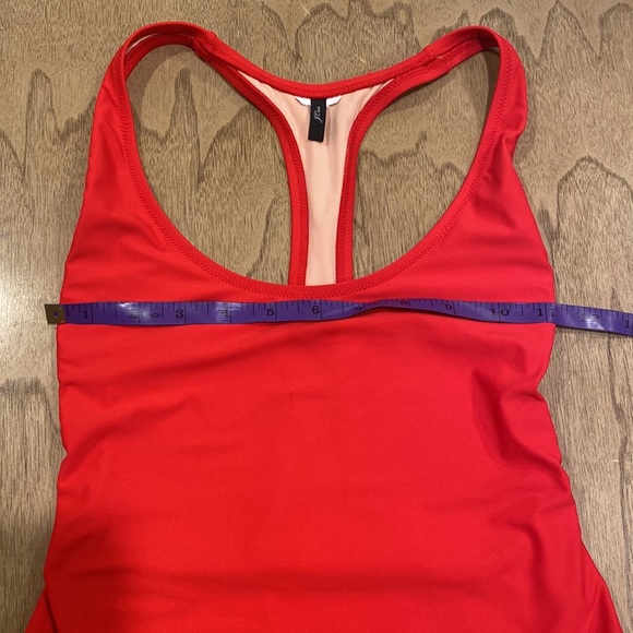 J. Crew Red Racerback One Piece Swimsuit - Picture 3 of 6